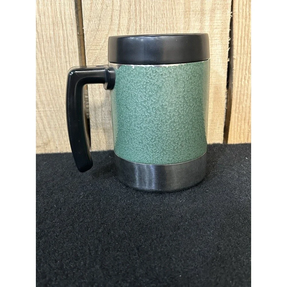 Stanley Eddie Bauer Sport Shop Stainless Steel Mug With Lid Big Grip Green B4 - Picture 9 of 11